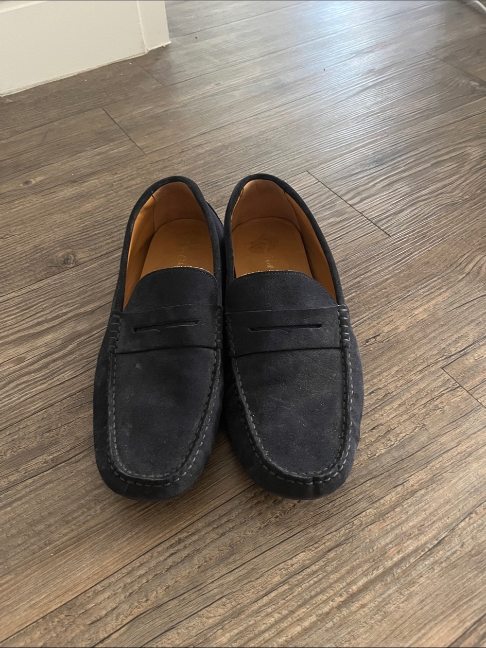Oliver Cabell Black Suede Penny Loafers